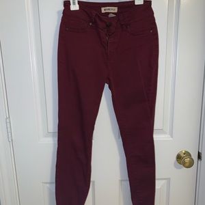 Maroon jeans